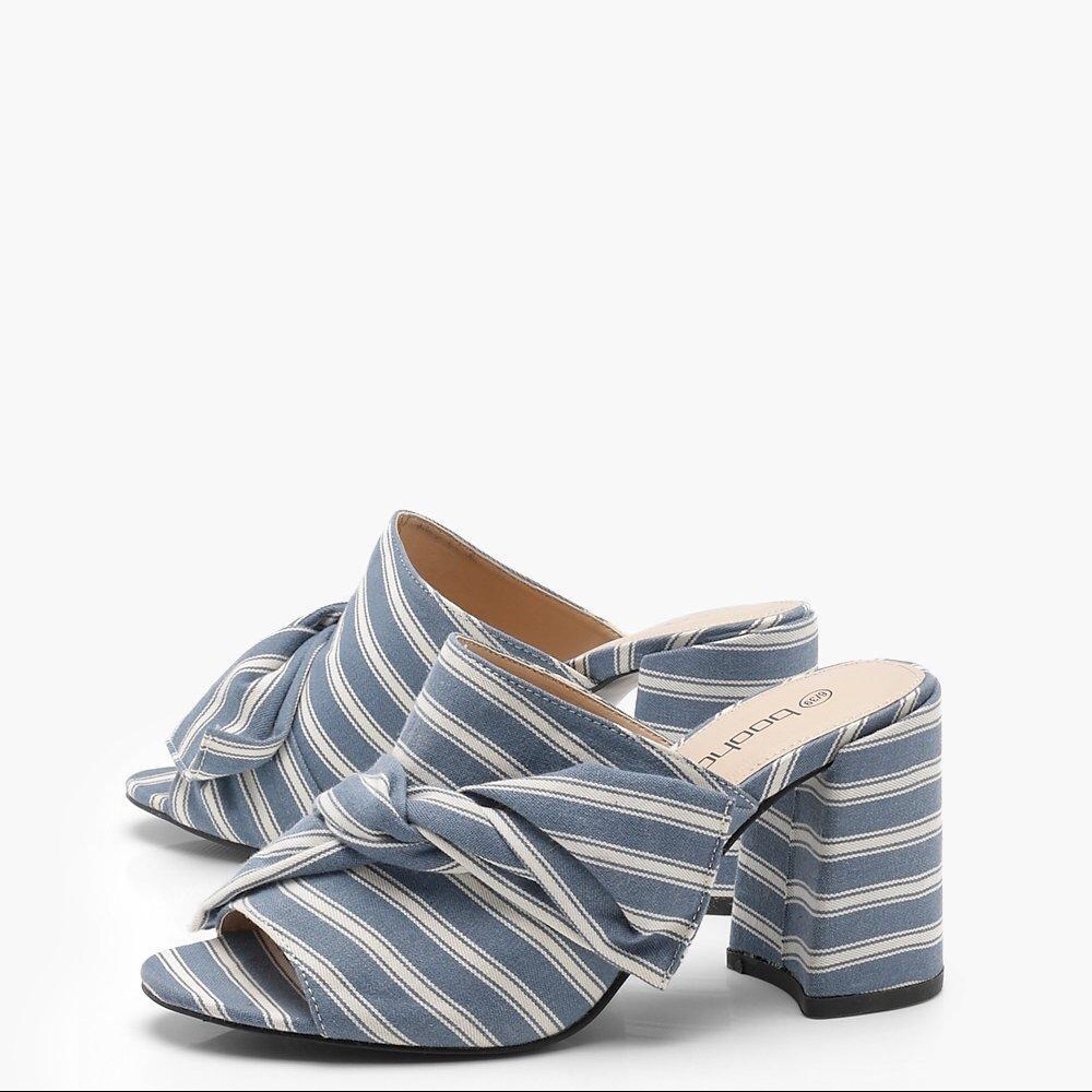 Knotted front mules